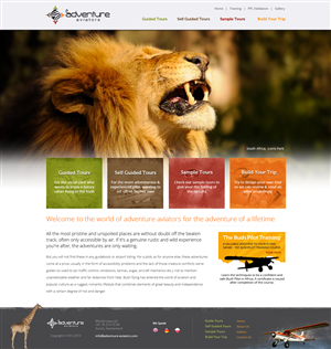 Web Design by designsoul for Adventure Aviators | Design #1513804