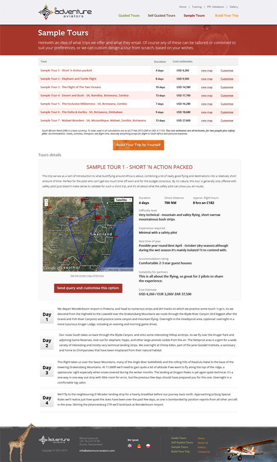 Web Design by designsoul for Adventure Aviators | Design #1516338