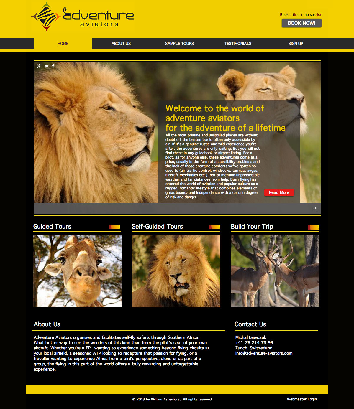 Web Design by William for Adventure Aviators | Design #1494234