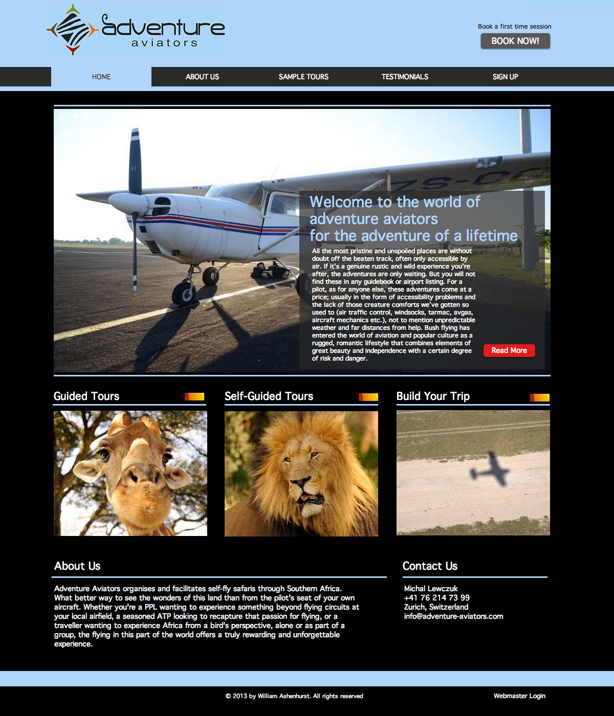 Web Design by William for Adventure Aviators | Design #1494442