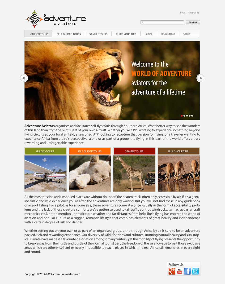 Web Design by Lawrence Conde for Adventure Aviators | Design #1520435