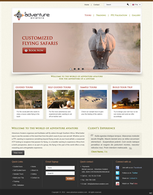 Web Design by pb for Adventure Aviators | Design: #1494649