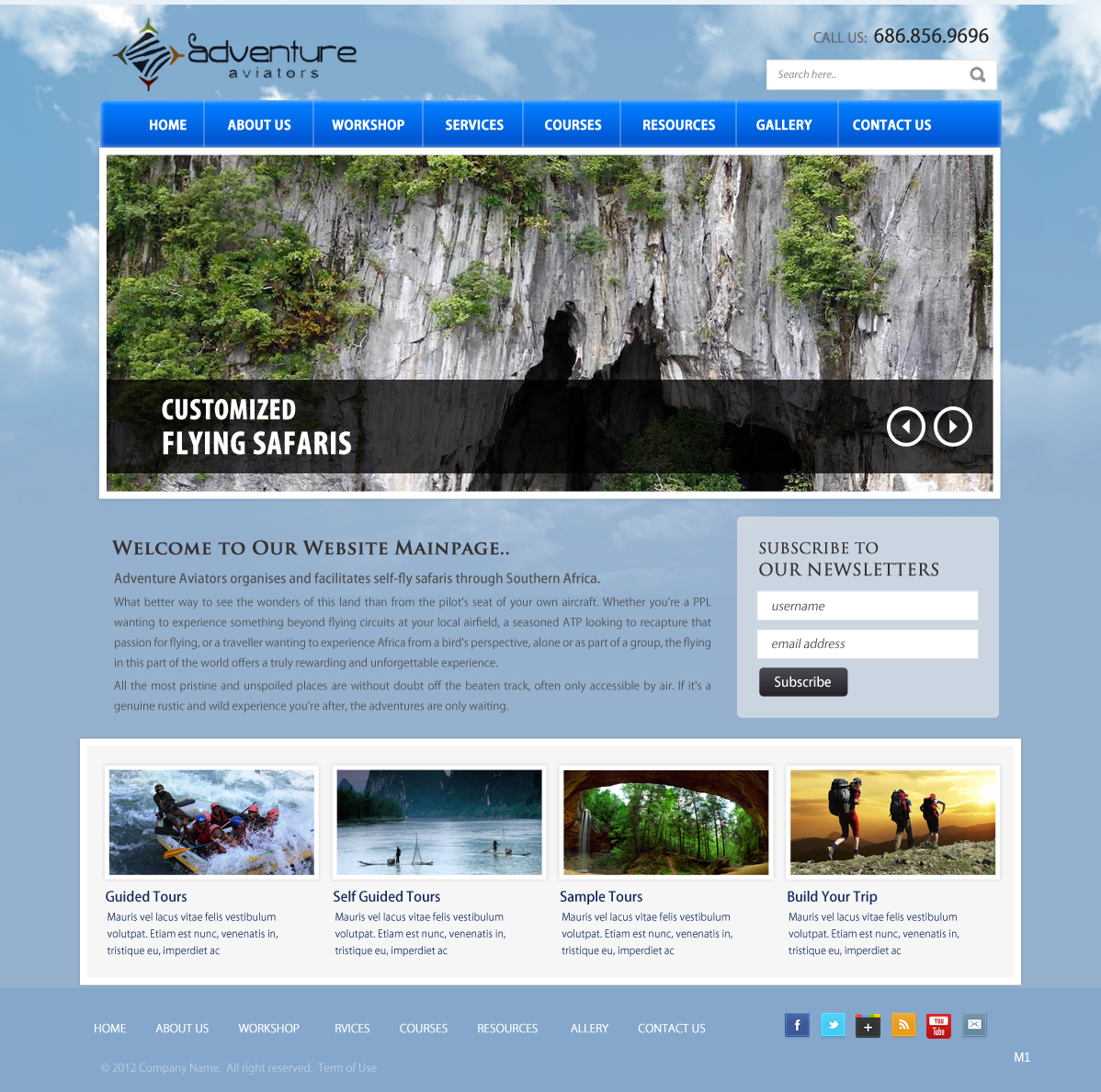 Web Design by pb for Adventure Aviators | Design #1499445