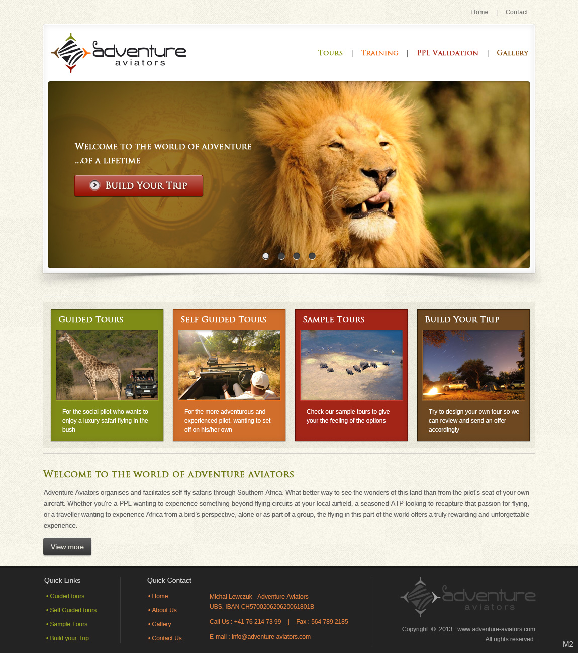 Web Design by pb for Adventure Aviators | Design #1506920