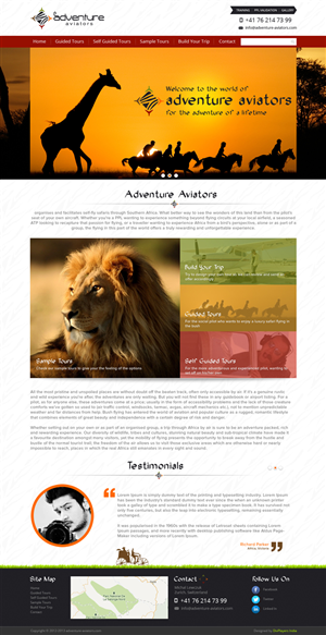 Web Design by the-lion-king for Adventure Aviators | Design: #1502380