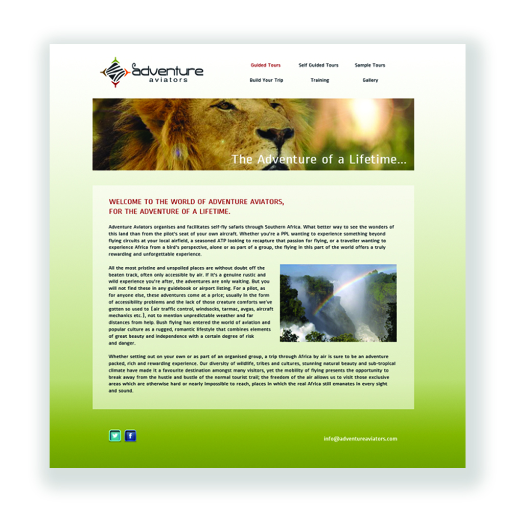 Web Design by Phil B for Adventure Aviators | Design #1493340