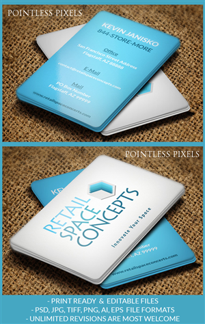 Business card | Diseño de Tarjeta por Pointless Pixels India