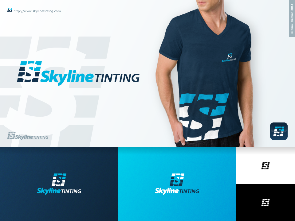 Logo Design by Raoul Camion for Skyline Tinting | Design #5450181