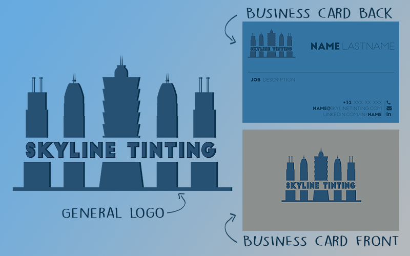 Logo Design by RobinH for Skyline Tinting | Design #5410886