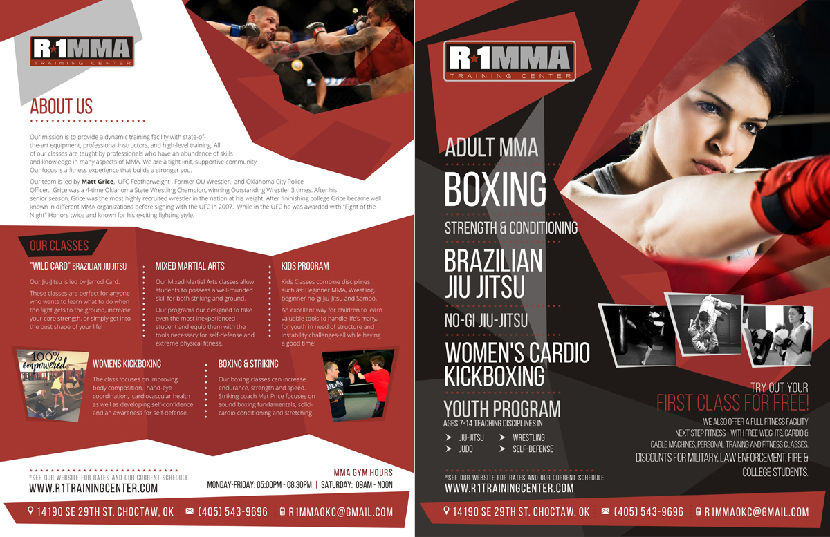 gym flyer design for caroline grice by theziners design 5408726 martial art flyers