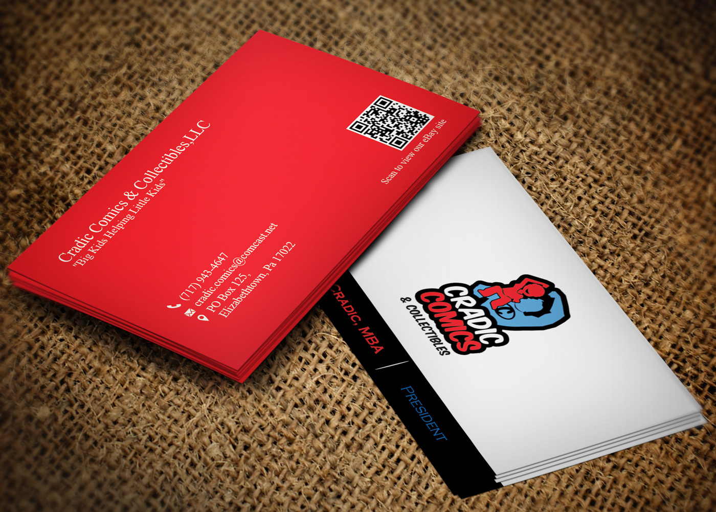 Visitenkarten-Design von Lanka Ama für Cradic Comics and Collectibles | Design #5389061