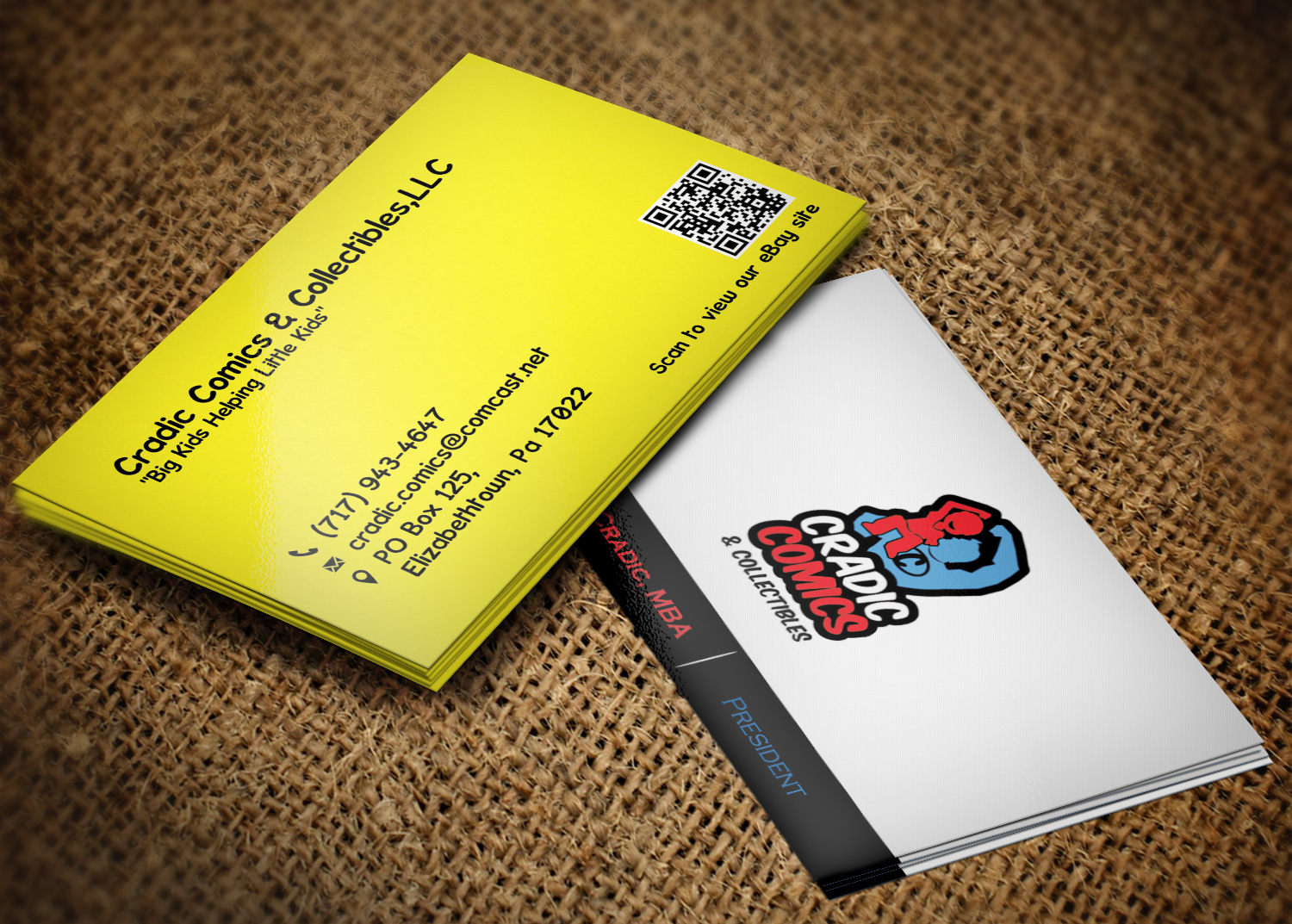 Visitenkarten-Design von Lanka Ama für Cradic Comics and Collectibles | Design #5393757