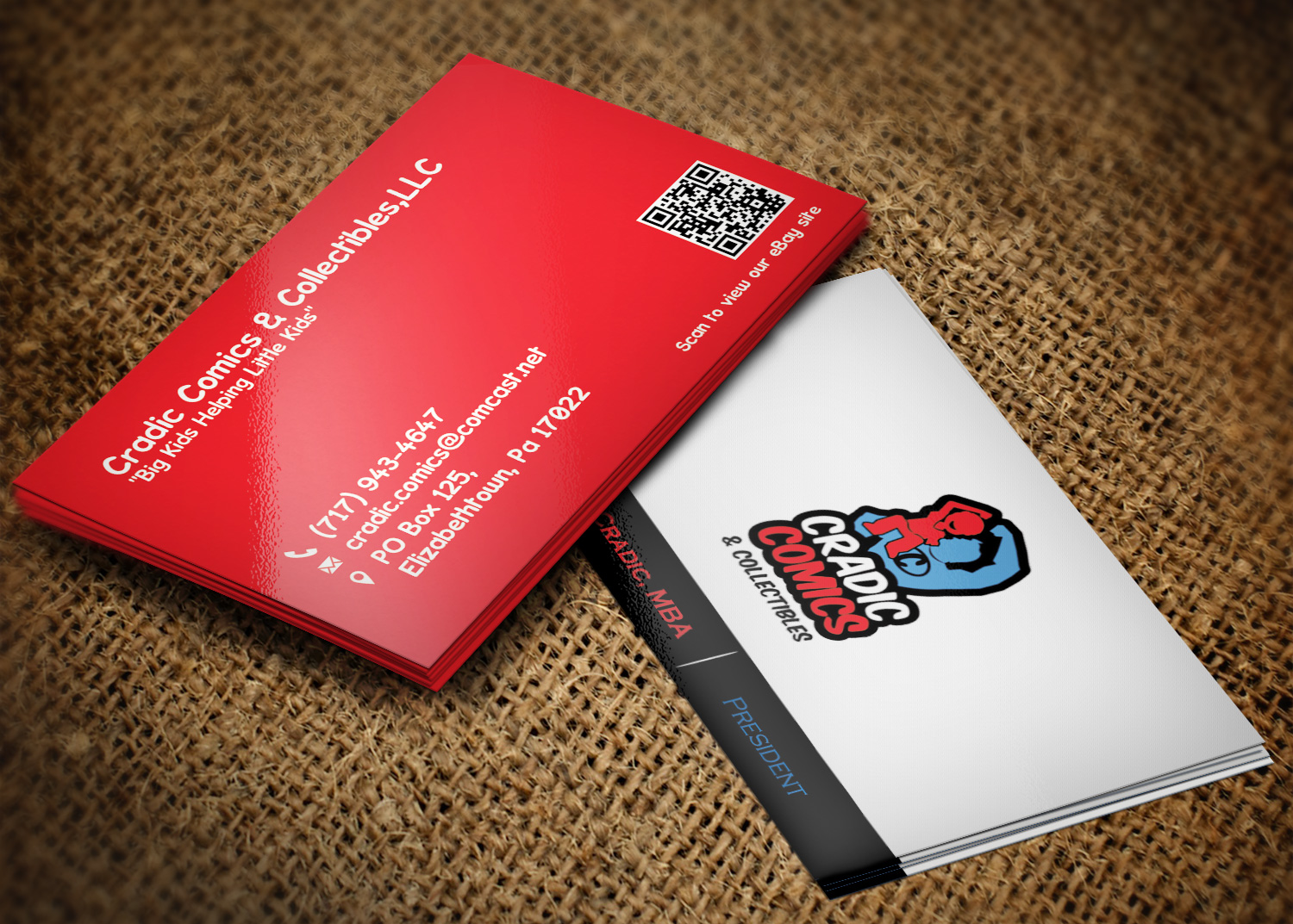 Visitenkarten-Design von Lanka Ama für Cradic Comics and Collectibles | Design #5393770