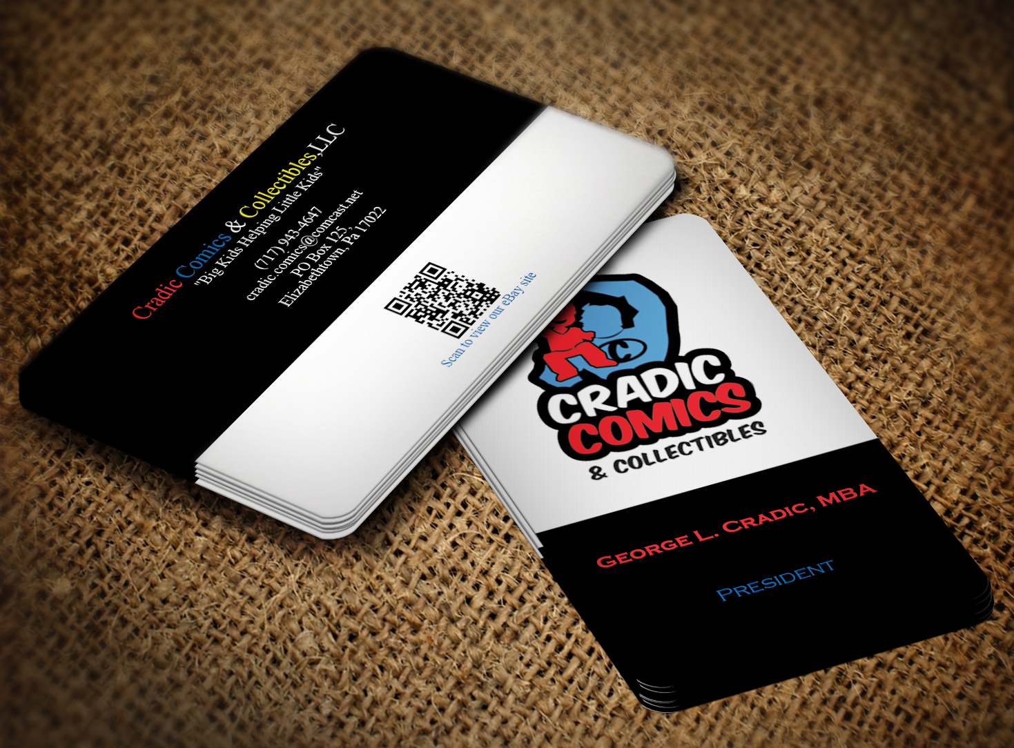 Visitenkarten-Design von Lanka Ama für Cradic Comics and Collectibles | Design #5393775