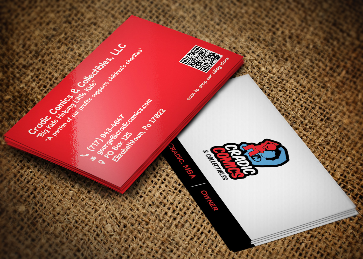 Visitenkarten-Design von Lanka Ama für Cradic Comics and Collectibles | Design #5419709