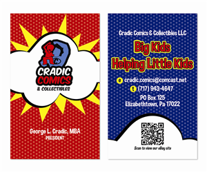 Visitenkarten-Design von MrsBlatch für Cradic Comics and Collectibles | Design: #5387633