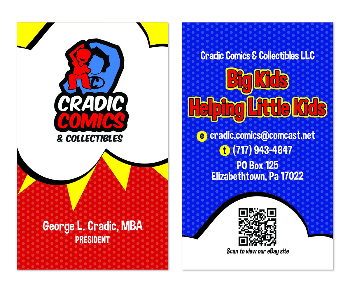Visitenkarten-Design von MrsBlatch für Cradic Comics and Collectibles | Design #5387634