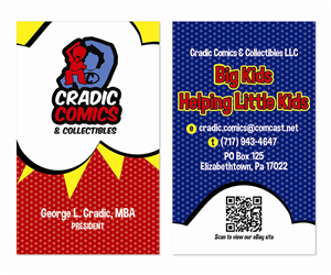 Visitenkarten-Design von MrsBlatch für Cradic Comics and Collectibles | Design: #5387634