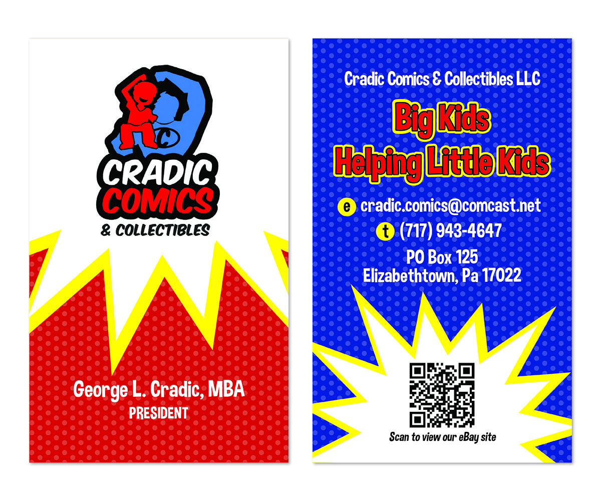 Visitenkarten-Design von MrsBlatch für Cradic Comics and Collectibles | Design #5388282