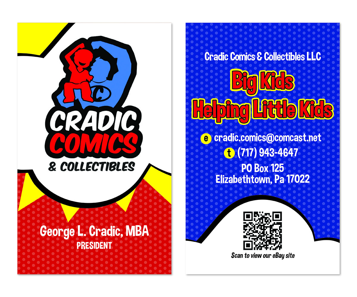 Visitenkarten-Design von MrsBlatch für Cradic Comics and Collectibles | Design #5392253