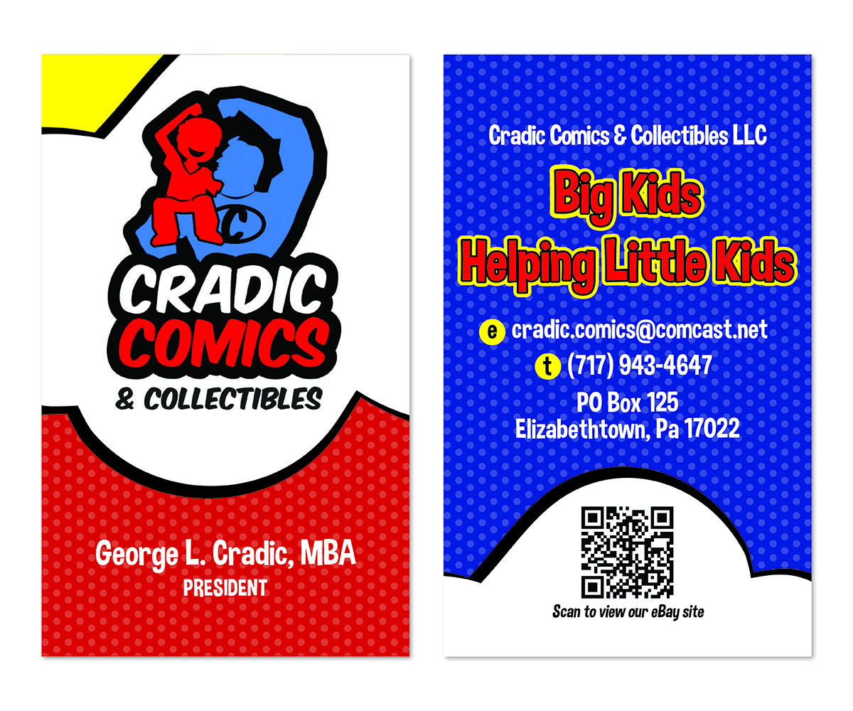 Visitenkarten-Design von MrsBlatch für Cradic Comics and Collectibles | Design #5392258