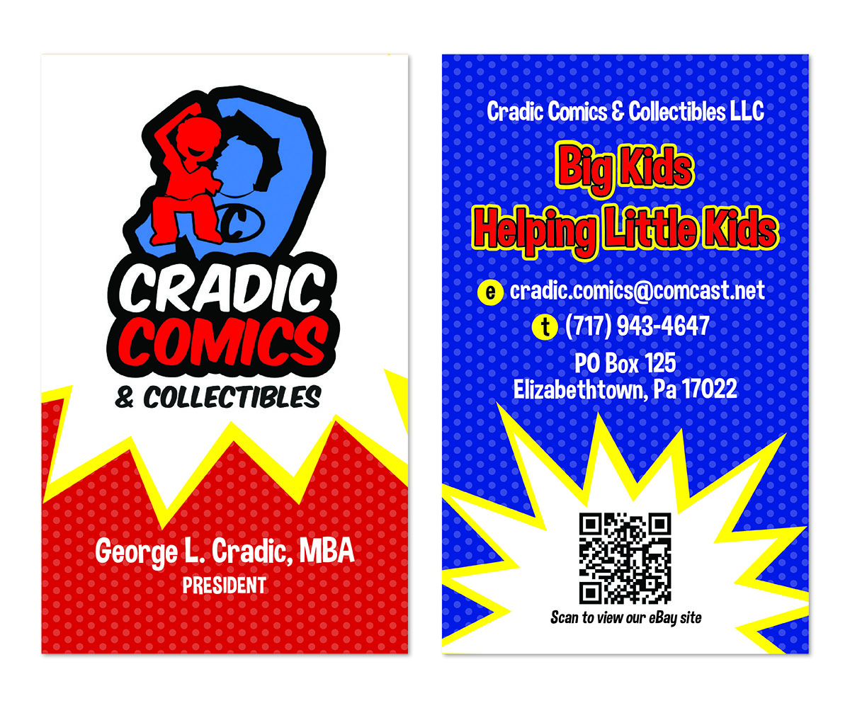 Visitenkarten-Design von MrsBlatch für Cradic Comics and Collectibles | Design #5392262