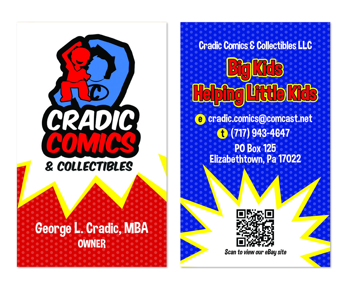 Visitenkarten-Design von MrsBlatch für Cradic Comics and Collectibles | Design #5392571