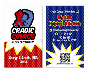 Visitenkarten-Design von MrsBlatch für Cradic Comics and Collectibles | Design: #5392571