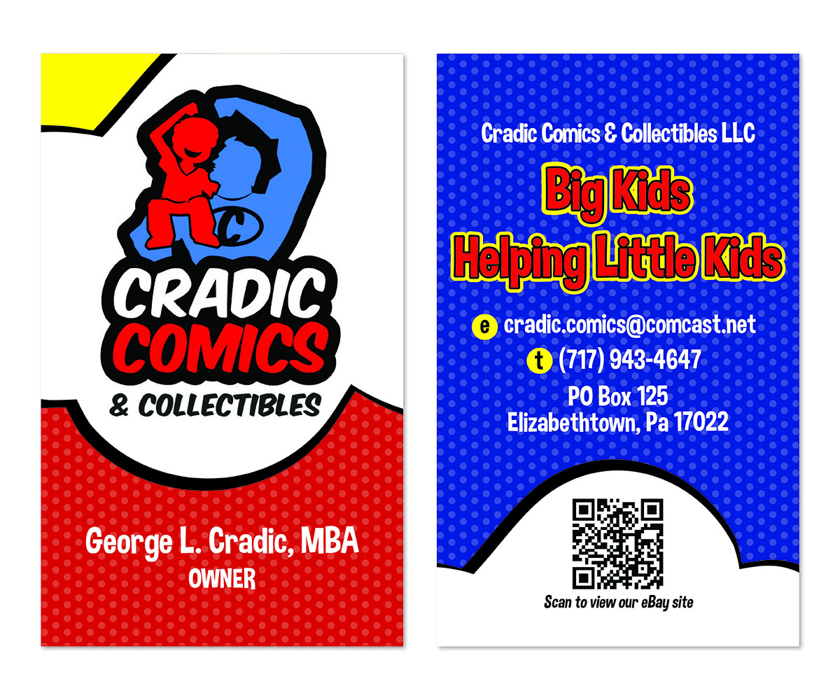 Visitenkarten-Design von MrsBlatch für Cradic Comics and Collectibles | Design #5392575