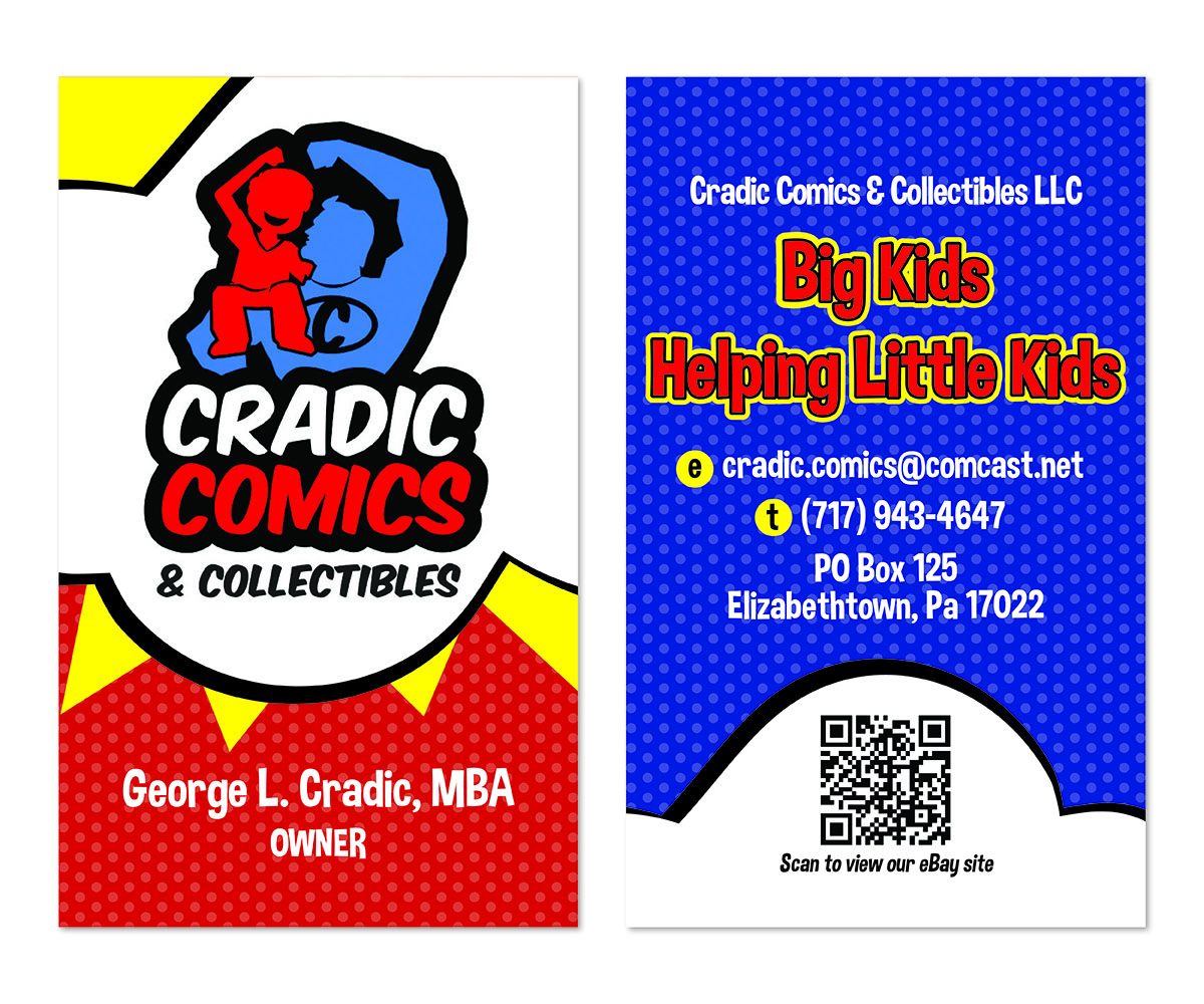 Visitenkarten-Design von MrsBlatch für Cradic Comics and Collectibles | Design #5392577