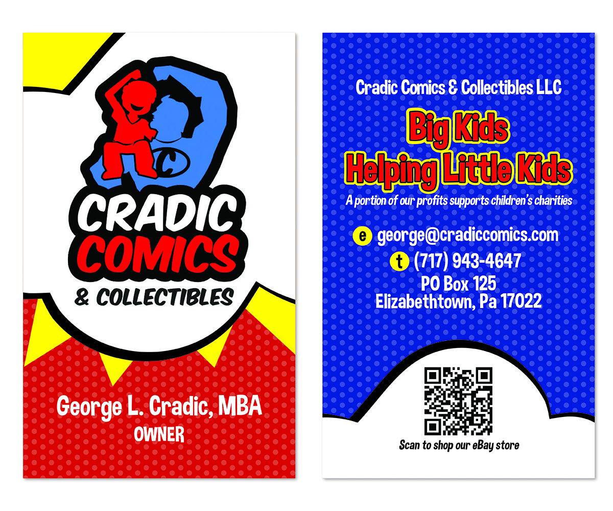 Visitenkarten-Design von MrsBlatch für Cradic Comics and Collectibles | Design #5413311