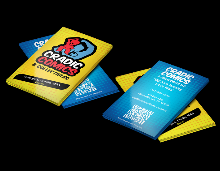 Business Card Design by Zinkblot for Cradic Comics and Collectibles | Design #5404207