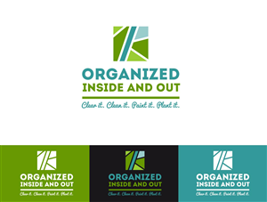 Organized Inside and Out. (Tag line: Clear it. Clean it. Paint it. Plant it.) | Logo Design by wonderland
