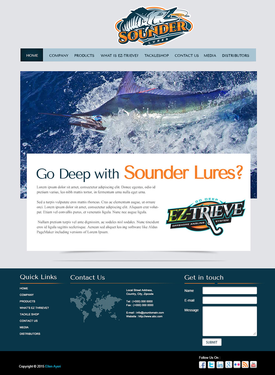Diseño Web por eayeri para Sounder Lure Company, LLC | Diseño #5454347
