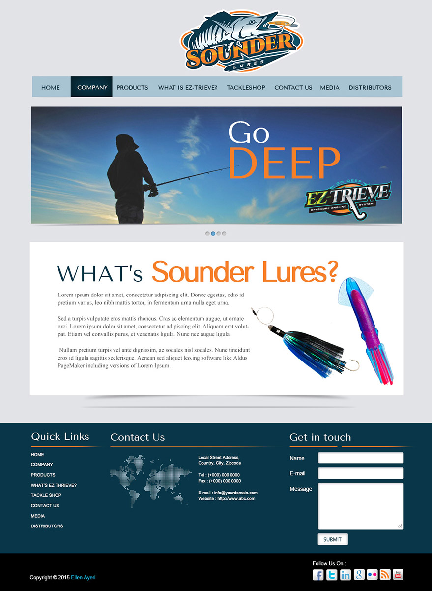 Web-Design von eayeri für Sounder Lure Company, LLC | Design #5454353
