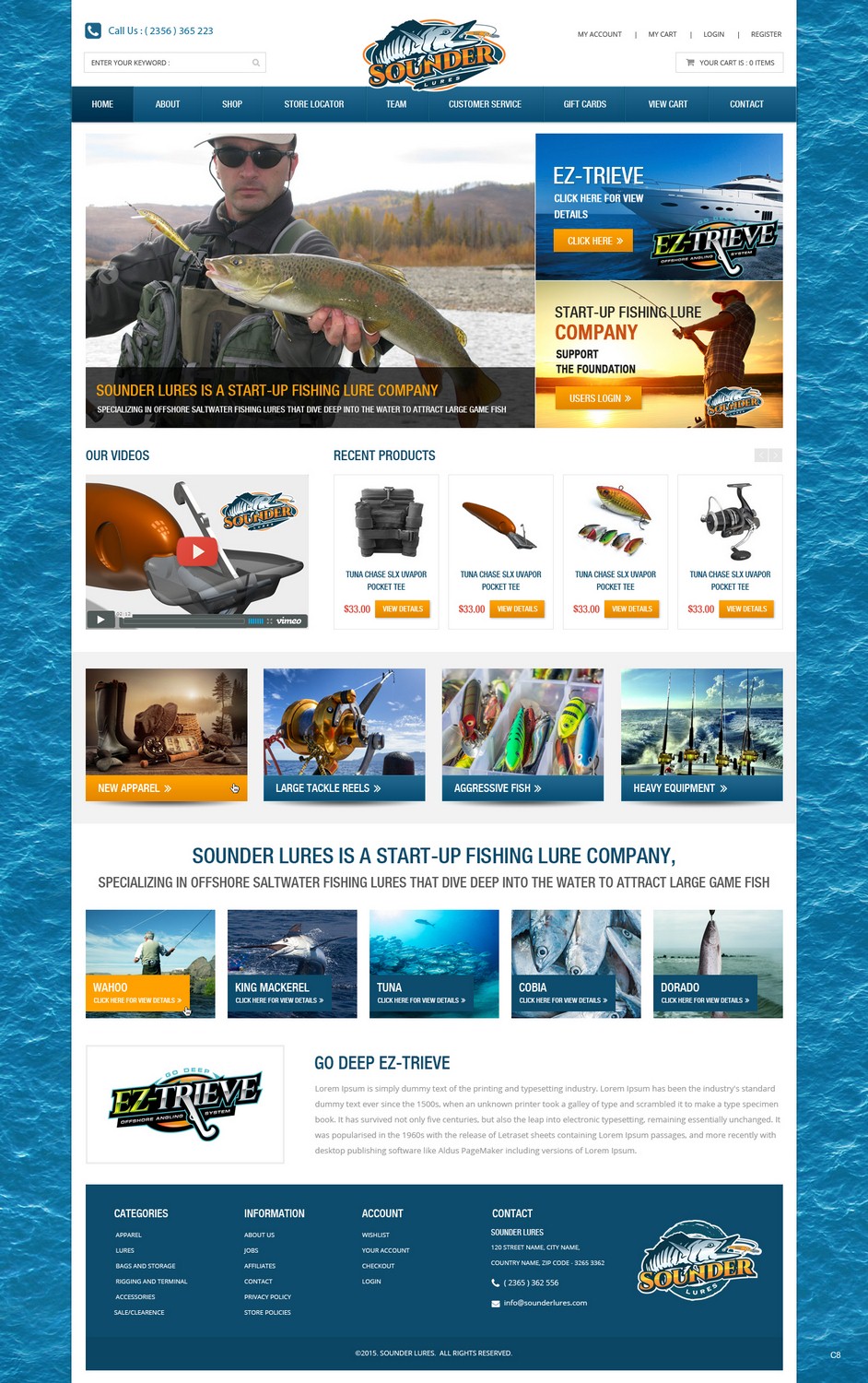 Web-Design von pb für Sounder Lure Company, LLC | Design #5449786