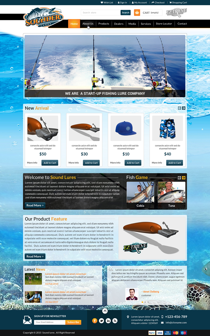 Web Design by Sbss for Sounder Lure Company, LLC | Design #5407982
