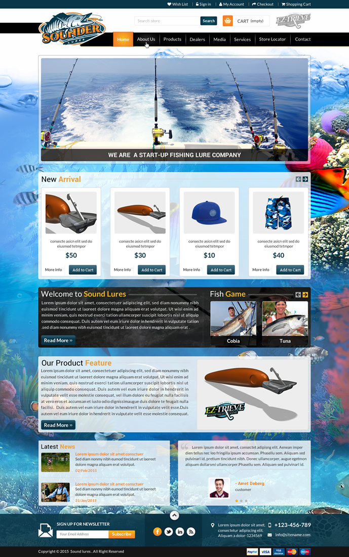 Web Design by Sbss for Sounder Lure Company, LLC | Design #5407987