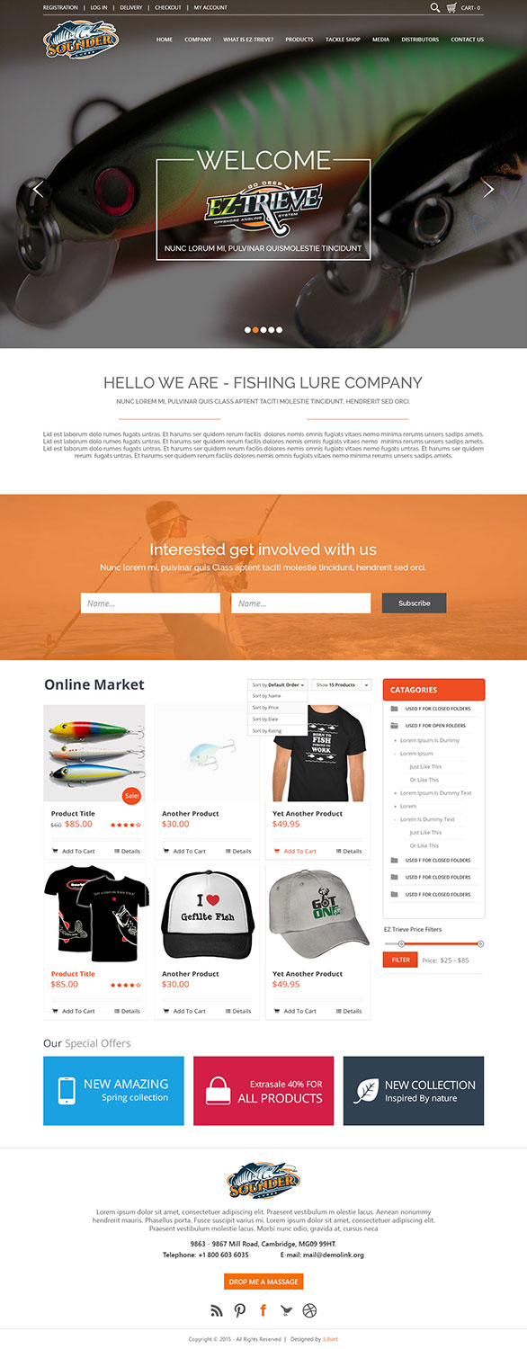 Web-Design von iLibart für Sounder Lure Company, LLC | Design #5416013