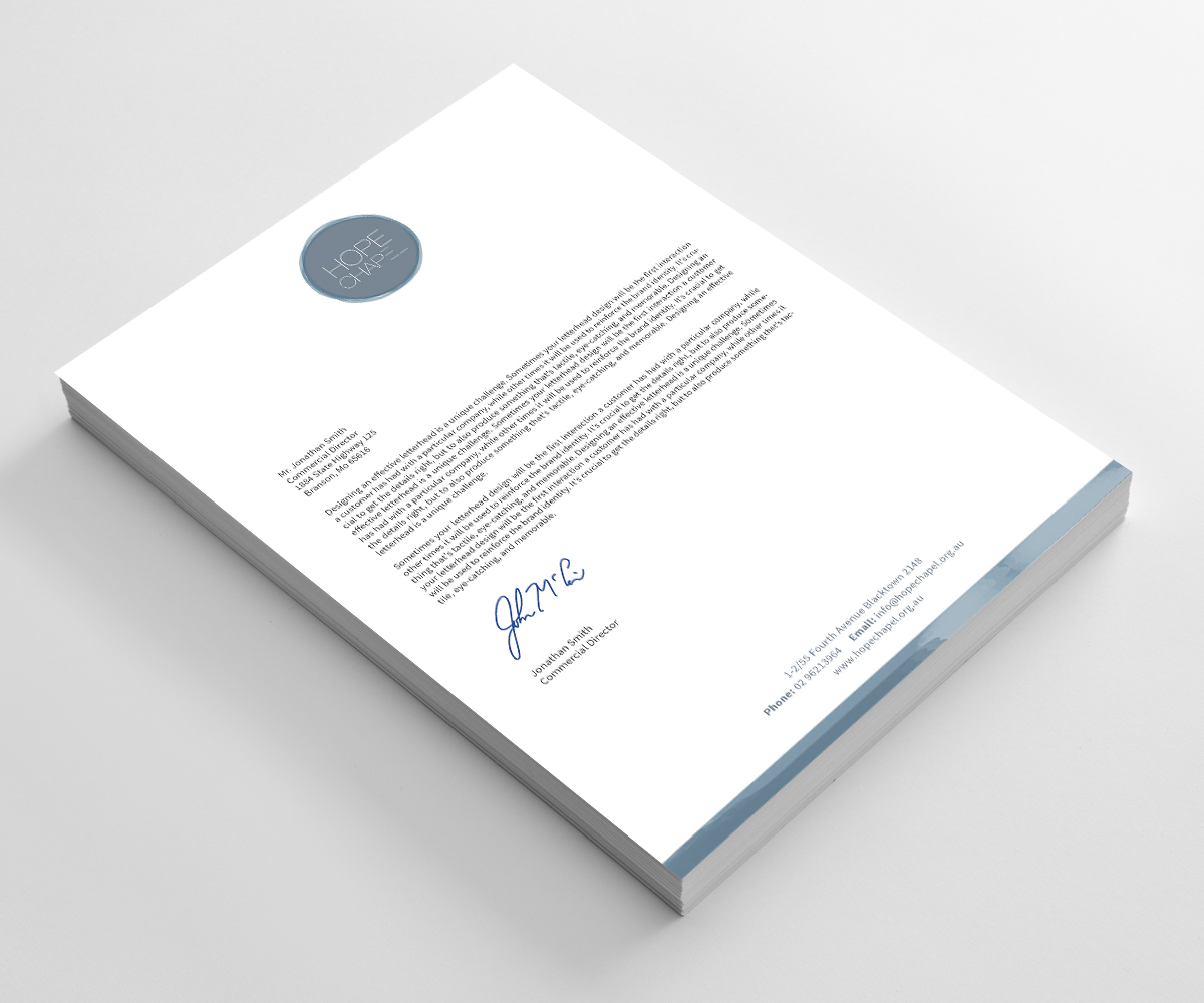 Letterhead Design by Sarah Haroon for this project | Design #5401550