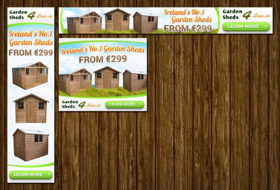 Banner Ad Design by Levardos for Garden Sheds Ireland | Design #5433724