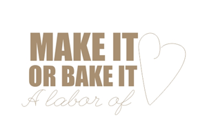 Make It or Bake It, A Labor of [heart] | Logo Design by Mandarina