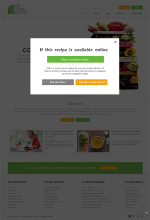 Web Design by pb for Eat Your Books LLC | Design: #5419621