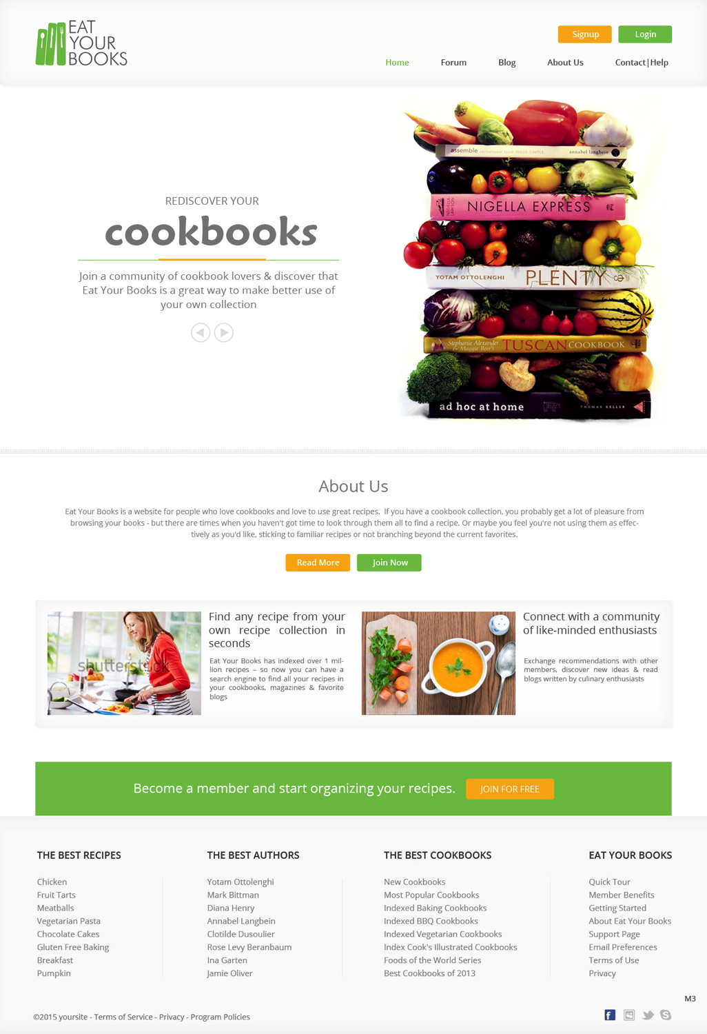 Web Design by pb for Eat Your Books LLC | Design #5419623