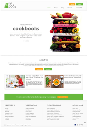 Web Design by pb for Eat Your Books LLC | Design: #5419623
