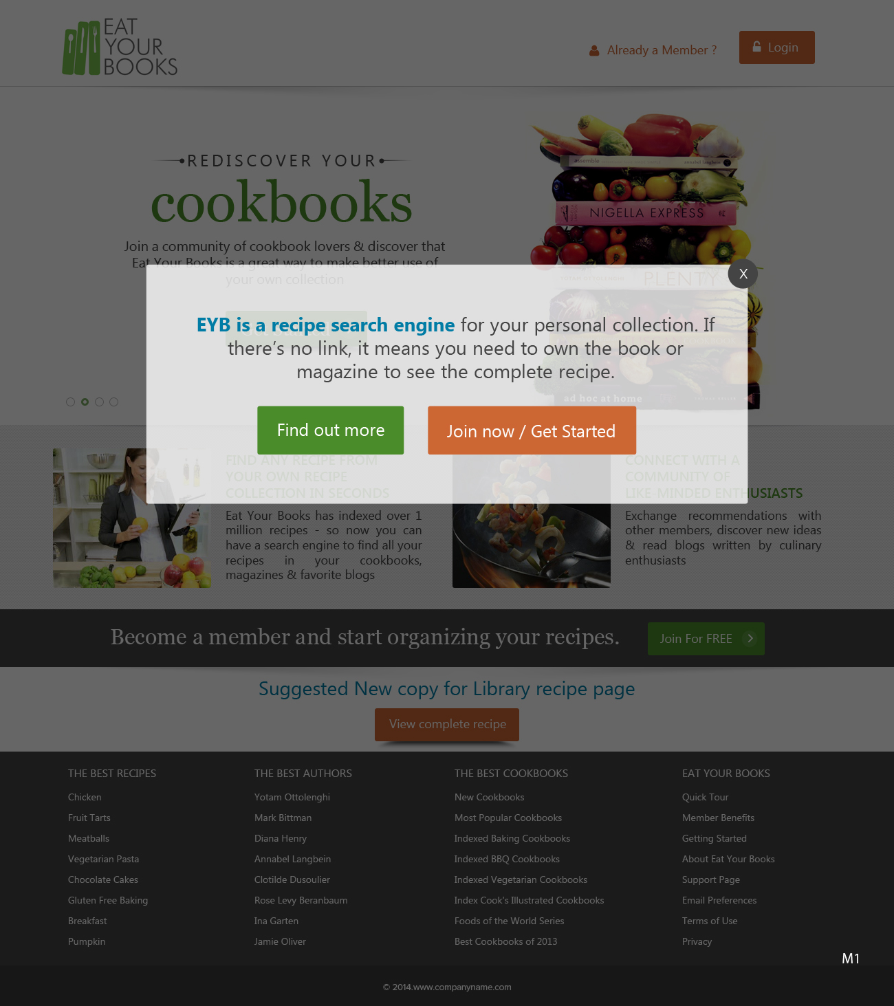 Web Design by pb for Eat Your Books LLC | Design #5425507