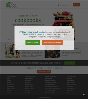 Web Design by pb for Eat Your Books LLC | Design: #5425507