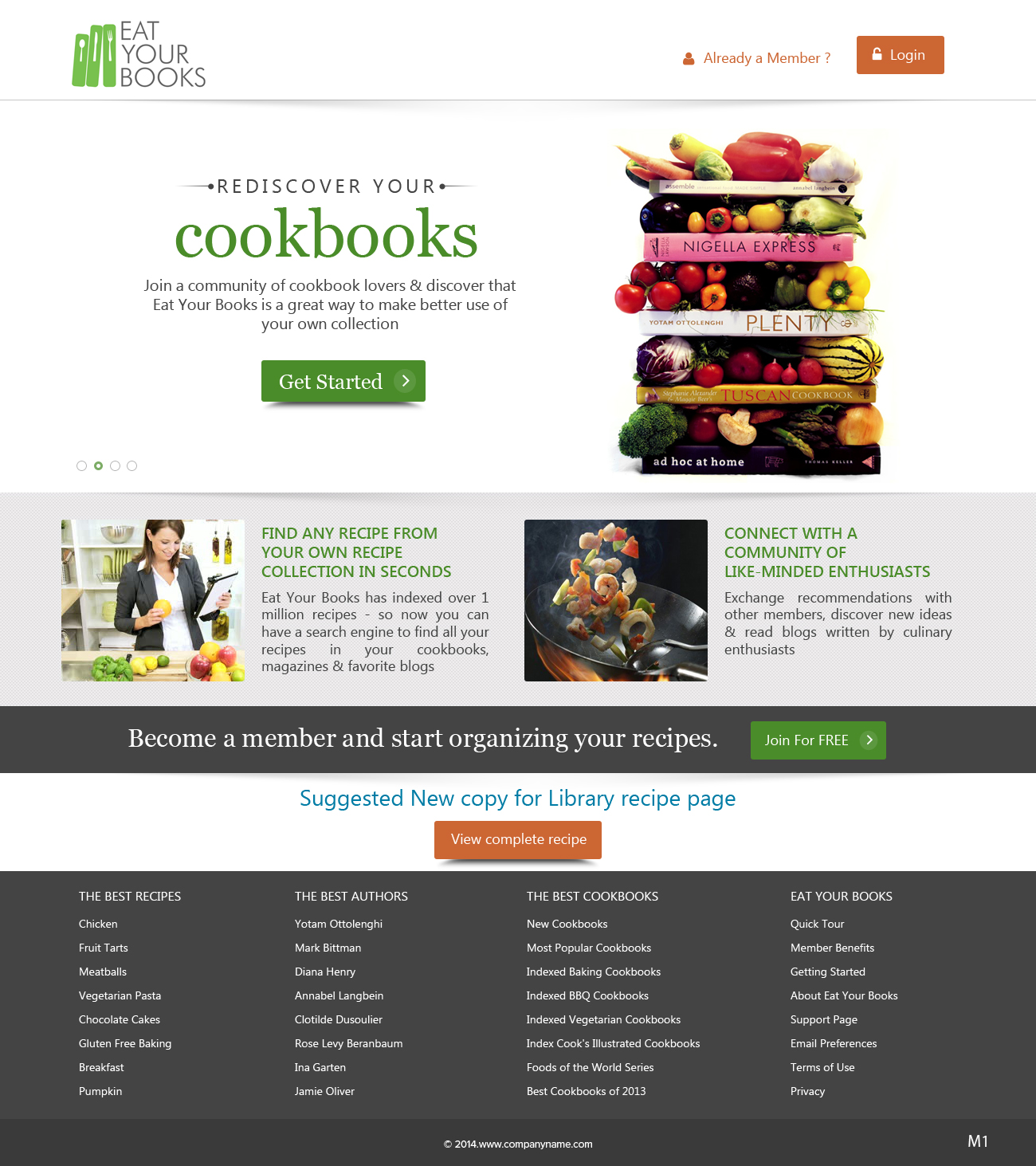 Web Design by pb for Eat Your Books LLC | Design #5425508