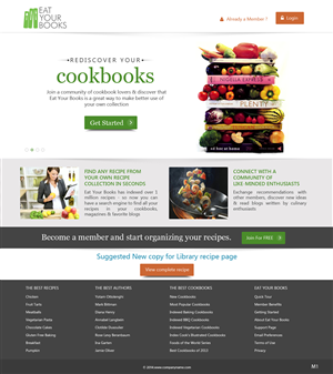 Web Design by pb for Eat Your Books LLC | Design: #5425508