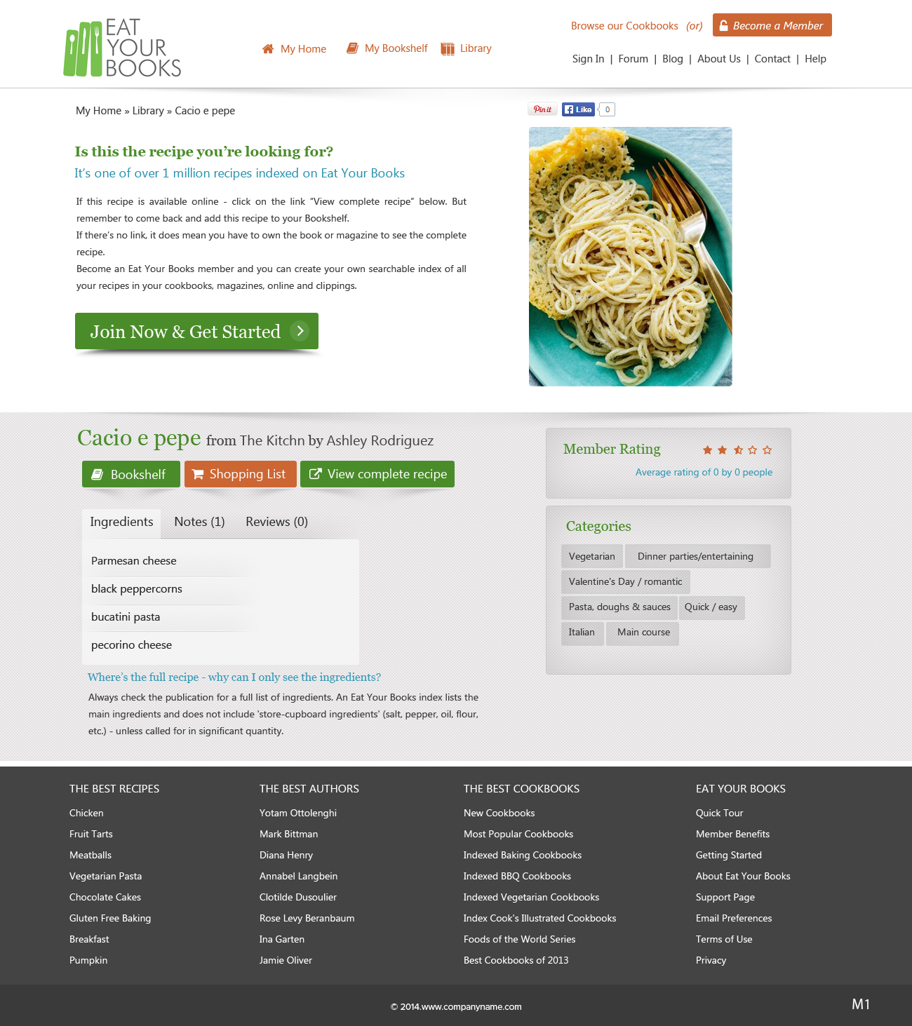 Web Design by pb for Eat Your Books LLC | Design #5528964